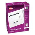Avery Dennison Two-Pocket File Folder, White, PK25 47991